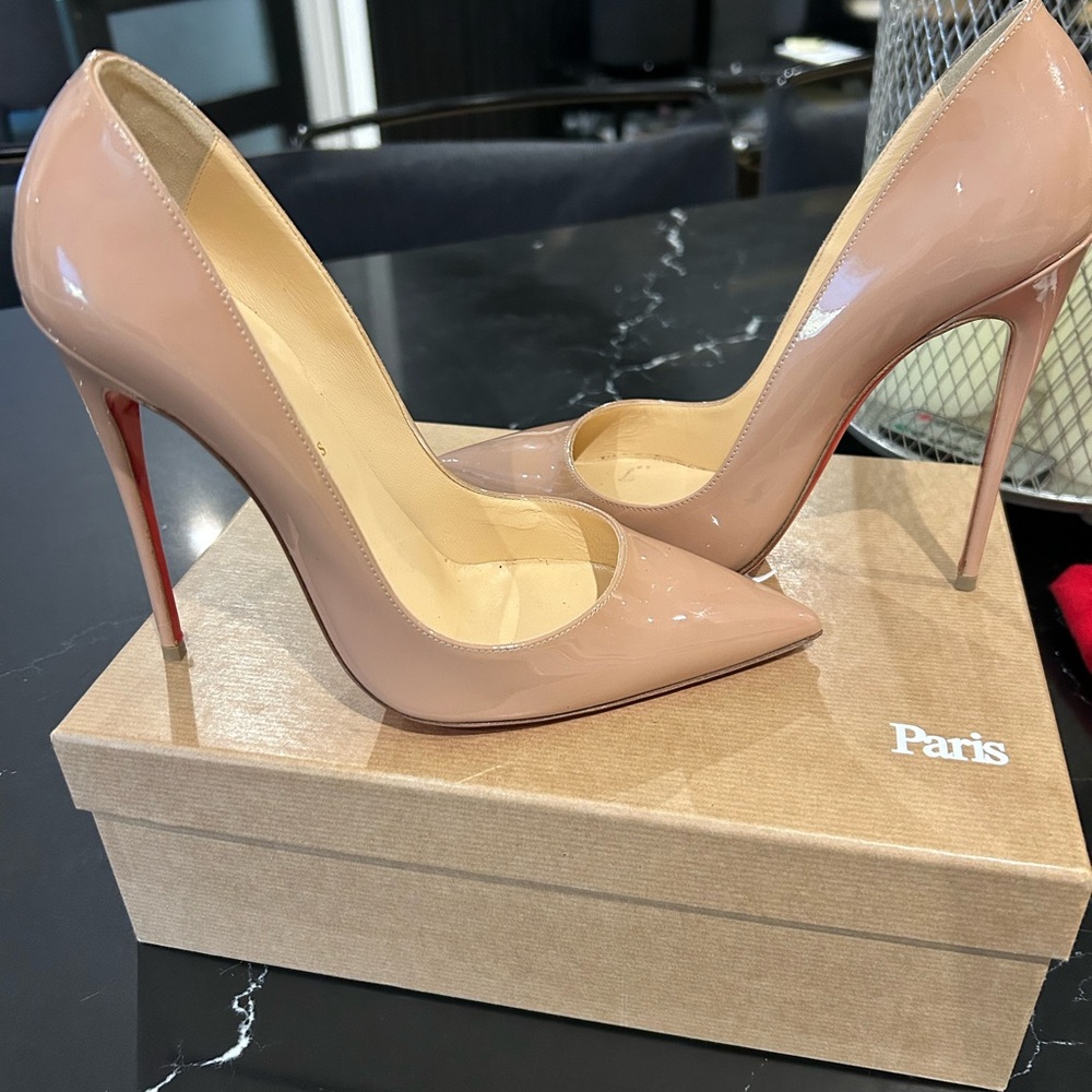 Christian Louboutin Nude Patent Heels